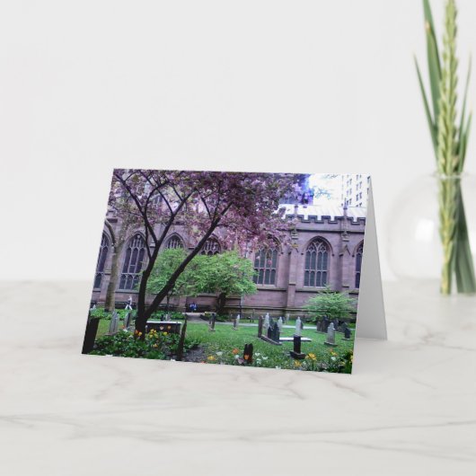 トリニティ教会、ブロードウェイ、NYC 2011年4月 カード (正面)