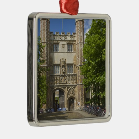 トリニティ·カレッジへの門と自転車の列 メタルオーナメント (右)