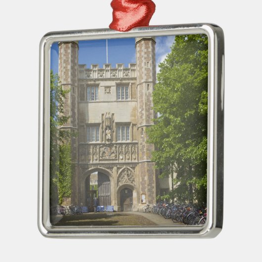 トリニティ·カレッジへの門と自転車の列 メタルオーナメント (左)