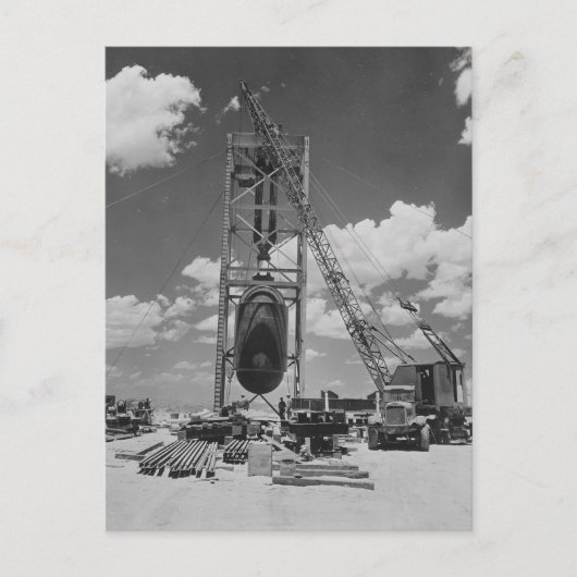 トリニティ・テストに位置するジャンボ原子爆弾 ポストカード (正面)