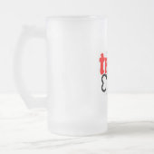 トリニ誇りを持った2Dボーントリニダおもしろいードことわざ フロストグラスビールジョッキ (左)