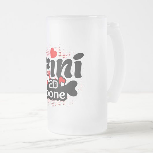 トリニ誇りを持った2Dボーントリニダおもしろいードことわざ フロストグラスビールジョッキ (正面右)