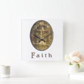 トリノのシュラウド スクエア壁時計 (ホーム)