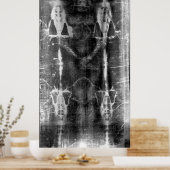 トリノのシュラウド、正面図ネガ ポスター (キッチン)