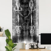 トリノのシュラウド、正面図ネガ ポスター (ホームオフィス)