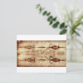 トリノのシュラウド、正面図 ポストカード (スタンド正面)