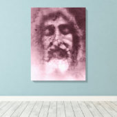 トリノのシュラウド：神の顔、イエス・キリスト キャンバスプリント (インサイチュ (ウッドフロア))