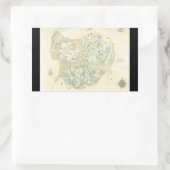 トリノの無標識の地図 長方形シール (バッグ)