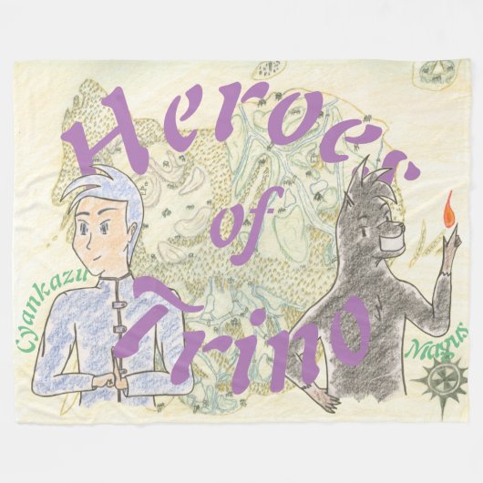 トリノの英雄（ft.シアンカズ&マガス） フリースブランケット (正面(横))