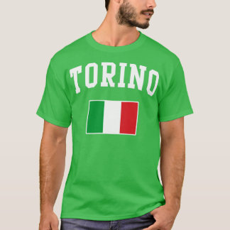 トリノイタリアイタリアンイタリア国旗 Tシャツ
