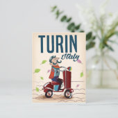 トリノヴィンテージ漫画旅行ポスター ポストカード (スタンド正面)