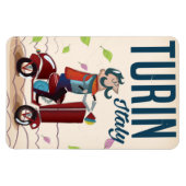 トリノヴィンテージ漫画旅行ポスター マグネット (横)