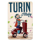 トリノヴィンテージ漫画旅行ポスター マグネット (縦)