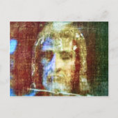 トリノ顔のシュラウドイエスキリスト着色 ポストカード (正面)