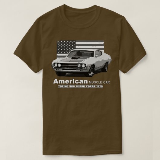 トリノ429すごいコブラアメリカン筋肉60s 70s Ol Tシャツ (デザイン正面)