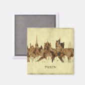トリノ・イタリア都市景観 マグネット (正面/裏面)