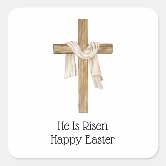 トリノ・イースター十字宗教クリスチャンのシュラウド スクエアシール (正面)