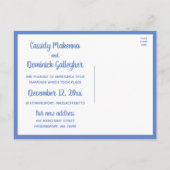 トリバルブルーフェザーズボホたった今結婚しました結婚ズ 案内ポストカード (裏面)