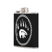 トリバルベアフラスコカスタムベアクローアートドリンクフラスコ フラスク (左)