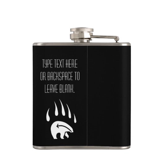 トリバルベアフラスコカスタムベアクローアートドリンクフラスコ フラスク (裏面)