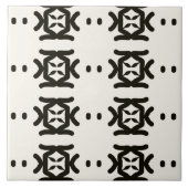 トリバルホームゼンガーデンウォーク白黒 タイル (正面)