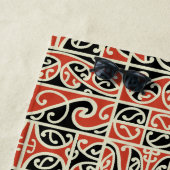 トリバルマオリコワイファイニュージーランドパターンカスタム ビーチタオル (インサイチュ)