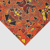 トリバル先住民オレンジイエローボホウエスタンパターン 薄葉紙 (詳細)