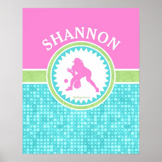 トリパステルカラーソフトボールとアクアタイル ポスター (正面)