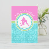 トリパステルカラーソフトボールとアクアタイル 招待状 (スタンド正面)