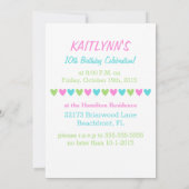 トリパステルカラーソフトボールとアクアタイル 招待状 (裏面)