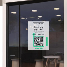 トリパドバイザー レビュー | ビジネスレビューリンク QRコード ウィンドウサイン