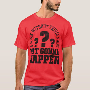 トリビアナイト面白い質問マーク引用文クイズゲームイン Tシャツ