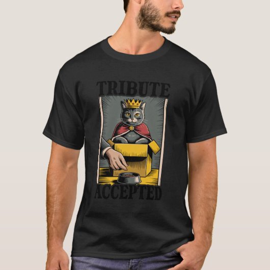 トリビュートアクセプト 猫好き 猫箱 楽しい猫 Tシャツ (正面)