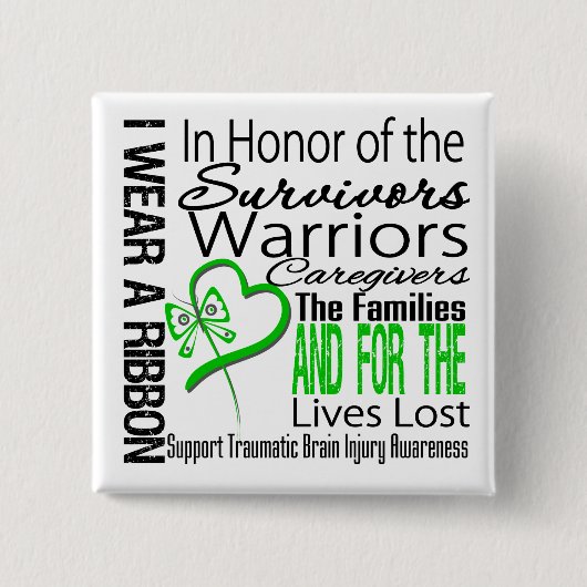 トリビュートコラージュの外傷性脳損傷で 缶バッジ (正面)