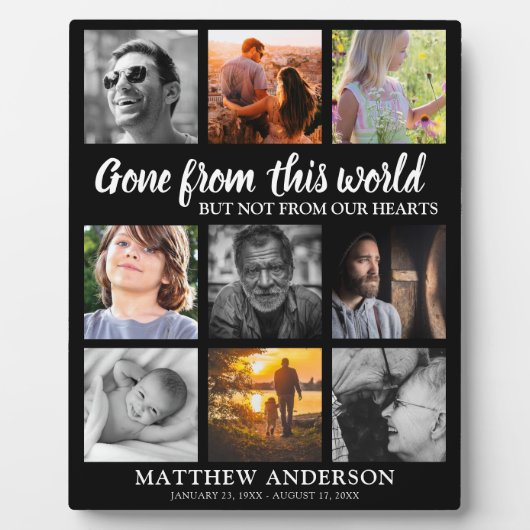 トリビュートファミリーフォトコラージュ記念碑 フォトプラーク (正面)