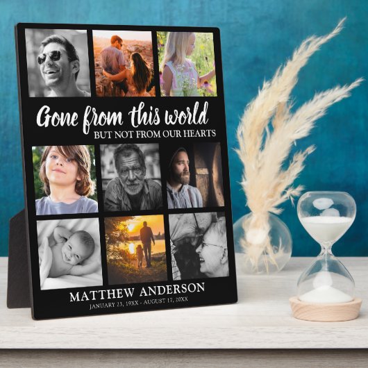 トリビュートファミリーフォトコラージュ記念碑 フォトプラーク (側面)