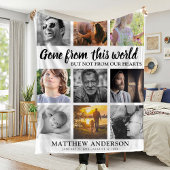 トリビュートファミリーフォトコラージュ記念記念 フリースブランケット