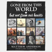 トリビュートフォトコラージュ記念碑 フリースブランケット (正面)