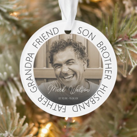 トリビュートフォトメモリアルクリスマスツリーオーナメント オーナメント (ツリー)