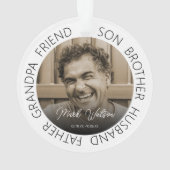 トリビュートフォトメモリアルクリスマスツリーオーナメント オーナメント (裏面)