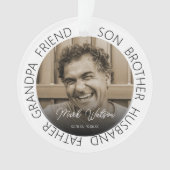 トリビュートフォトメモリアルクリスマスツリーオーナメント オーナメント (正面)
