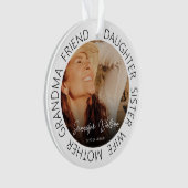 トリビュートフォトメモリアルクリスマスツリーオーナメント オーナメント (正面)