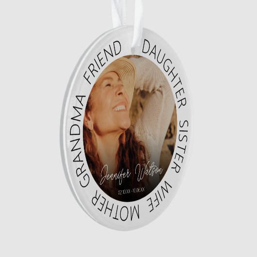 トリビュートフォトメモリアルクリスマスツリーオーナメント オーナメント (正面)