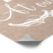 トリビュート天国愛する人々のバーラップのサインを結婚バーラップ ポスター (角)