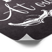 トリビュート天国愛する人結婚々の黒板のサイン ポスター (角)