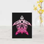 トリビルカメ乳がん認識度ハワイアンポリ カード (黄色い花)