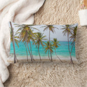 トリピックビーチヤシ木枕 ランバークッション (ブランケット)
