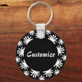 トリフィッツテンプレート午後 – B&W キーホルダー (正面)