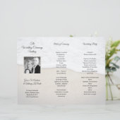 トリフォールドシーコースト結婚式 プログラム写真テンプレート (スタンド正面)