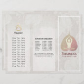 トリフォールドヨガスタジオパンフレット瞑想スタジオ (正面/裏面)